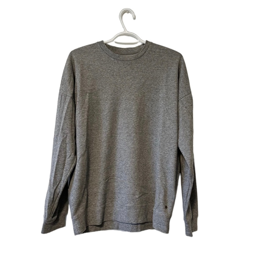 All Saints Cotton Grey Long Sleeve Crewneck Size small